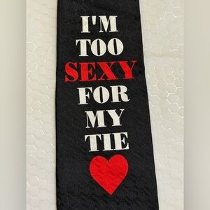 Black and Red Novelty Men's Tie